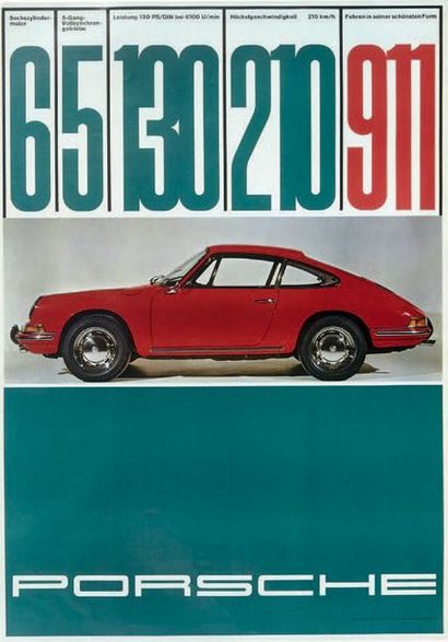 null PORSCHE Lot de 8 affiches publicitaires répresentant la 911 (rééditions)
Très...