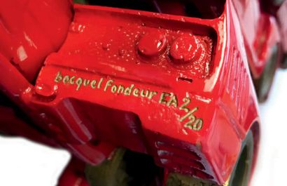 ARMAN Rampante 1999
Accumulation (Ferrari F40 en bronze peint en rouge & or), signée,...