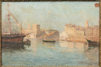 François Léon PRIEUR-BARDIN (1870-1939) 
Entrée du Vieux Port, 1902
Huile sur toile,...