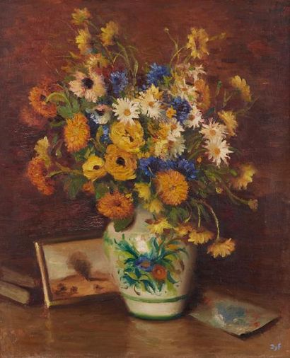 Marcel DYF (1899-1987) 
Bouquet de fleurs
Huile sur toile, signée en bas à droite...