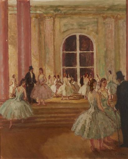 Marcel COSSON (1878-1956) 
Danseuses
Huile sur toile, signée en bas à droite
65 x...