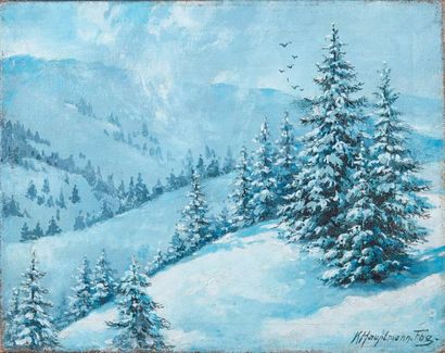 null Karl HAUPTMANN (1880-1947)

Montagnes enneigées

Huile sur toile, signée en...