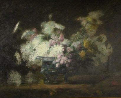 null Ecole Lyonnaise fin XIXème

Nature morte à la vasque fleurie

Huile sur toile

65x81...