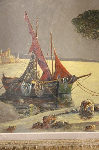 null Xavier SAGER (1881-1969)

Bateaux au crépuscule

Huile sur panneau, signée en...