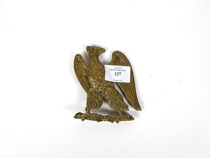null Aigle de pattelette de giberne, en bronze, ciselé. ABE début XIXè siècle (manque...