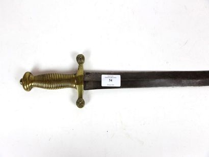 null Glaive allégé, modèle 1855. Monture en laiton. Lame à deux tranchants. EM S...