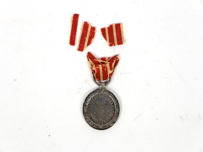 null France Médaille de la Campagne d'Italie 1859. Argent, restant de ruban.