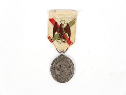 null France Médaille du Mexique, 1862-1863. Argent, ruban brodé.