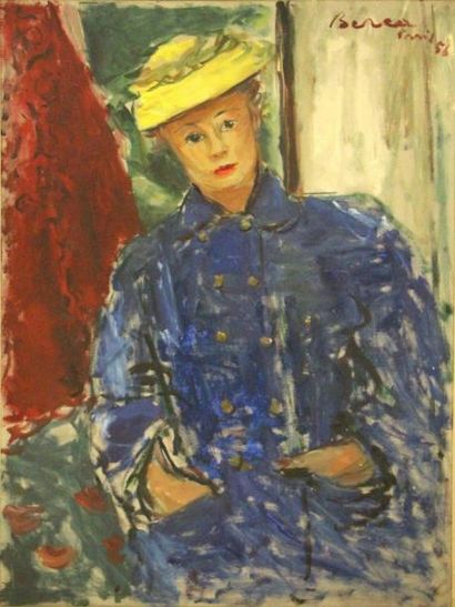 null Dimitrie BEREA (1908-1975)

La dame au chapeau jaune

Huile sur toile, signée,...