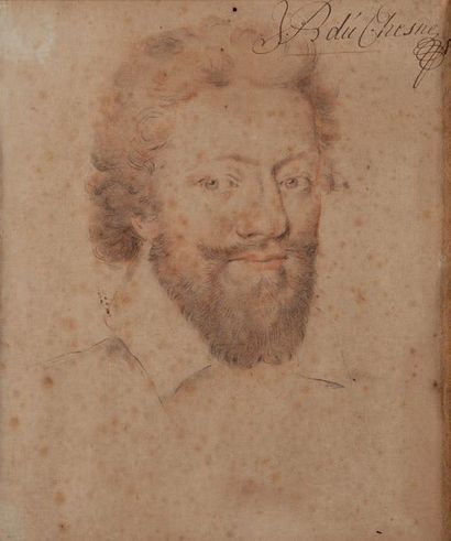 École Française du XVIIe siècle Portrait d'homme barbu
Crayon et sanguine sur papier
20...