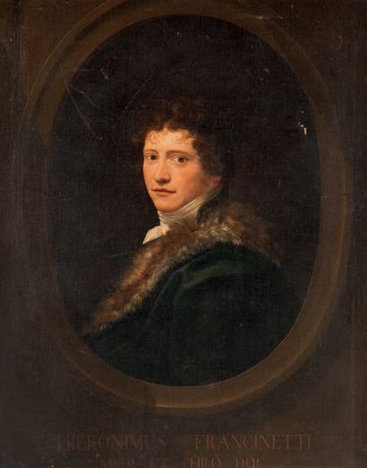 Ecole Italienne du XVIIIe siècle Portrait de Hieronimus Francinetti
Huile sur toile
91...
