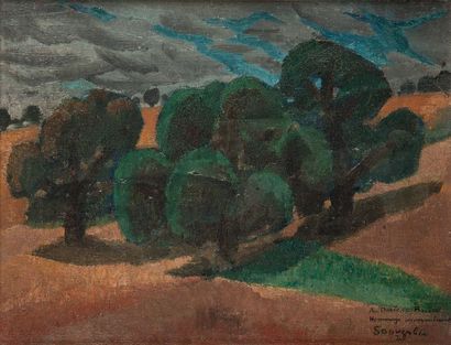 Jean SOUVERBIE (1891-1981) Paysage, 22
Huile sur toile, signée en bas à droite avec...