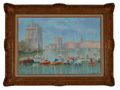 null Serge Mendjisky (né en 1929)

Le port de La Rochelle

Huile sur toile, signée...