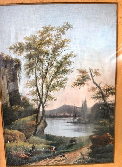 null Gouache "paysage" XIXème siècle

36 x 25.5 cm (à vue)