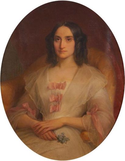 Ecole FRANÇAISE vers 1860 Portrait de Louis Moisant
Portrait de Louise-Amélie-Joséphine
Budan-Moisant...