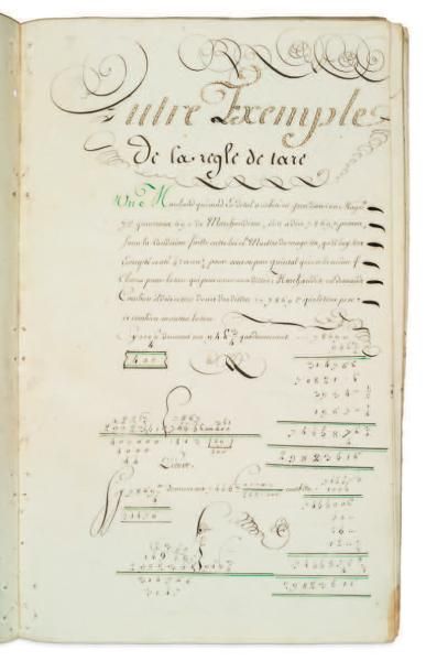 [MERCIER (Jacques)] Livre d'arithmétique fait par le Sr.Jacques Mercier dans la pension...