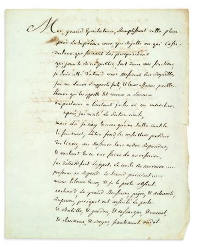 Jean-Anthelme BRILLAT-SAVARIN. 1755-1826 Magistrat, fameux gastronome.
Manuscrit...