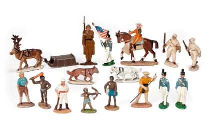 null QUIRALU divers : Figurines sur la chasse au pôle nord – Corrida – West Point...