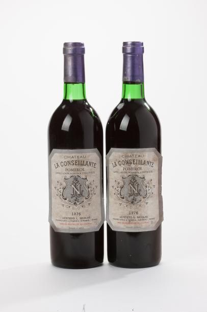 null 2 bouteilles Chateau la Conseillante - Pomerol AOC 1976