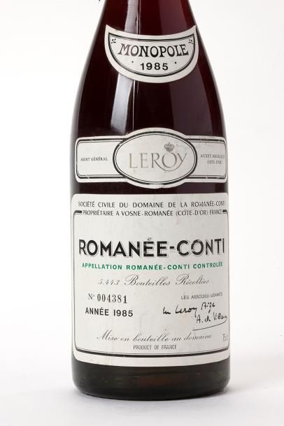 null 1 bouteille Romanée Conti Grand Cru - DRC Belle bouteille, bon niveau 1985