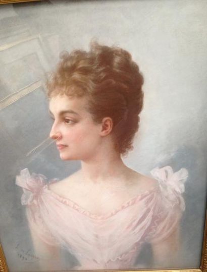 Louise-Victoire de LACGER Portrait de femme, 1892
Pastel, signé et daté en bas à...