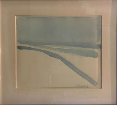 null Roger Muhl (1929-2008)
Bleu
Aquarelle sur papier, signé en bas à droite
37 x...