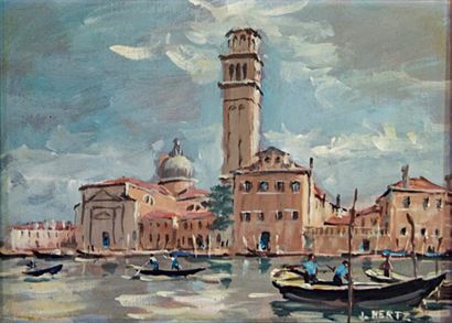 Michel HERTZ (1933) Venise, San Pietro du Castello
Huile sur toile marouflée sur...
