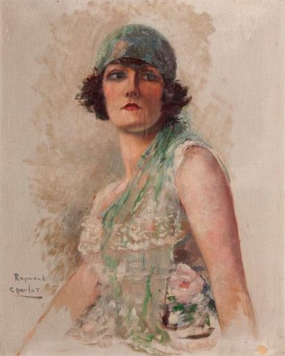 Raymond CHARLOT (Né en 1879) Elégante
Huile sur toile, signée en bas à gauche
70...