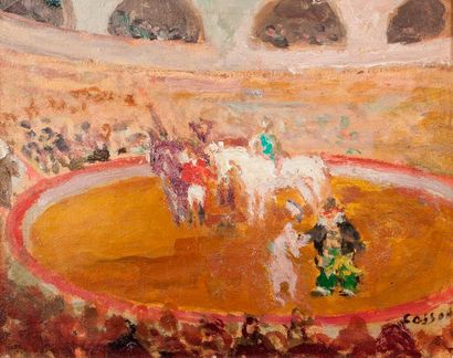 Marcel COSSON (1878-1956) Le cirque
Huile sur toile, signée en bas à droite
19 x...