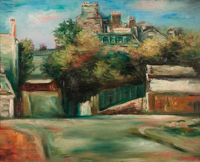 Jacques ZUCKER (1900-1981) Village
Huile sur panneau, signée en bas à droite
37.5...