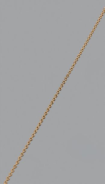 CHAUMET Chaine en or jaune 18K (750).
Signée et numérotée.
Long.: 44cm env.
Pb.:...