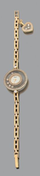 CHOPARD "Happy"
Montre de dame en or jaune 18k (750) et brillants. Cadran rond, fond...