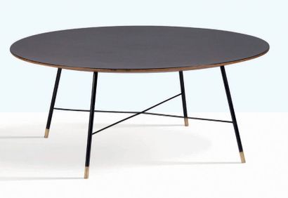 Ico PARISI (1916-1996) Table dite 735
Métal, bois, laiton
39 x 90 cm.
Cassina, 1957
Coffee...