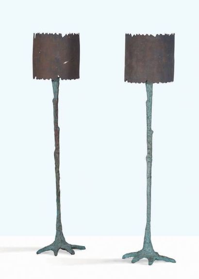 NADINE EFFRONT (1901-1974) Rare lampadaire
Bronze, acier
H.: 193 cm.
Circa 1960
Rare...