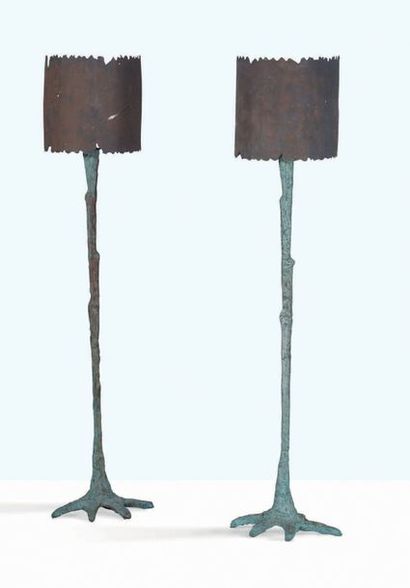 NADINE EFFRONT (1901-1974) Rare lampadaire
Bronze, acier
H.: 193 cm.
Circa 1960
Rare...