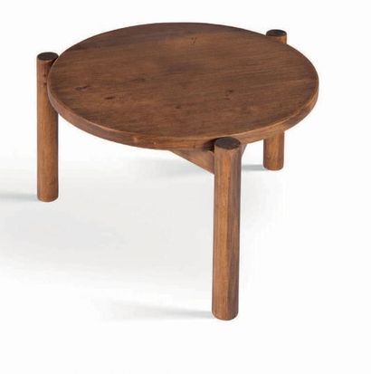 Pierre Jeanneret (1896-1967) Table
Teck 41.5 x 61 cm.
Circa 1965
Coffee table
Teak,...