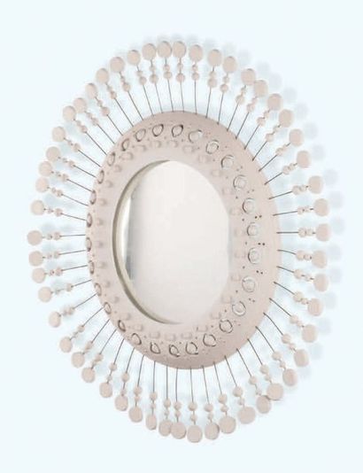 GEORGES PELLETIER (1938) Miroir dit Soleil
Céramique
D.: 76 cm.
Circa 1970
Sun mirror
Unglazed...