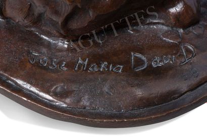 JOSE MARIA DAVID (1944-2015) Le cocker
Bronze, numéroté 6/8, signé sur la terrasse,...