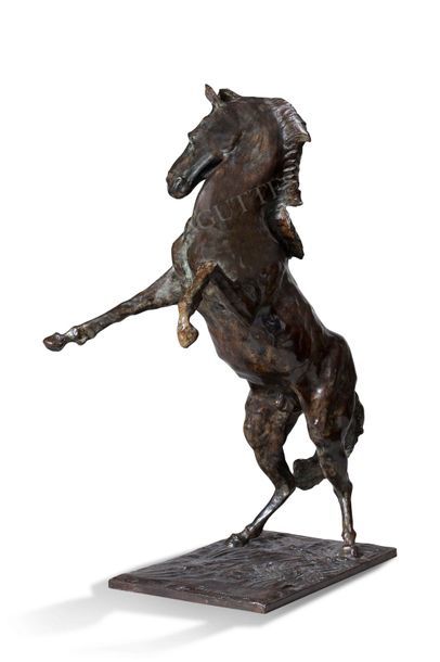 JOSE MARIA DAVID (1944-2015) Le cheval cabré, 1992
Bronze, signé sur la terrasse,...