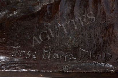 JOSE MARIA DAVID (1944-2015) Le cheval cabré, 1992
Bronze, signé sur la terrasse,...