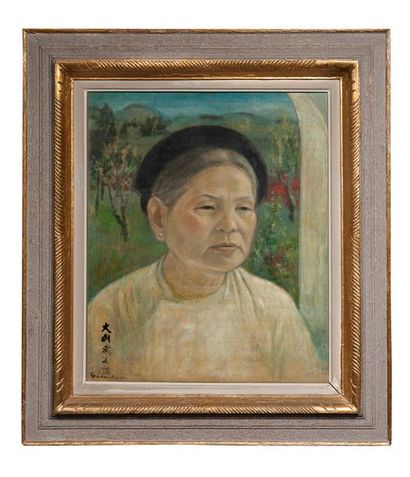 VU CAO DAM (1908-2000) Portrait d'une amie
Encre, couleurs et technique mixte sur...
