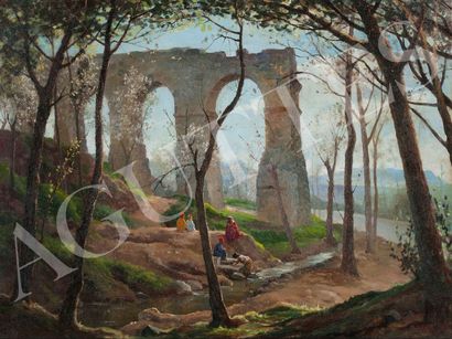 Roger-Marius DEBAT (1906-1972) Pont romain de Constantine
Huile sur toile, signée...