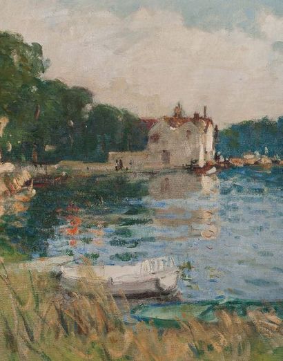 Pierre-Eugène MONTÉZIN (1874-1946) Les étangs de la Reine Blanche à Chantilly
Huile...