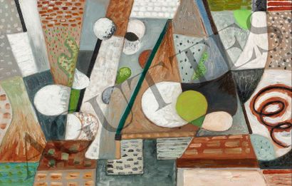 Serge Charchoune (1888-1975) Composition, 1943
Huile sur panneau, signée et datée...