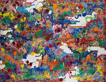 JONONE / JONONEROCK (NÉ EN 1963) Blizam Bloom, août 1990
Acrylique et spray sur toile,...