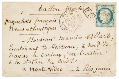 BRESIL/URUGUAY - 15 JANVIER 1871
20c Siège...
