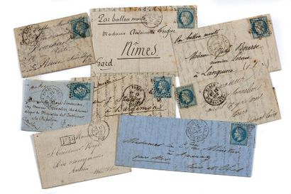 null + BALLONS D'OCTOBRE 1870
Ensemble de 43 lettres ou cartes postales, dont 42...