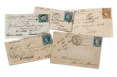 null + BALLONS DE DECEMBRE 1870
Ensemble de 39 lettres ou cartes postales, dont 38...
