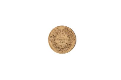 null France
Napoléon III 10 francs 1868 BB usure 
M 1466