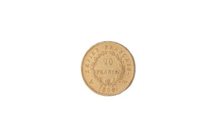 null France
Napoléon I 20 francs 1809 A rayure sous le M 424